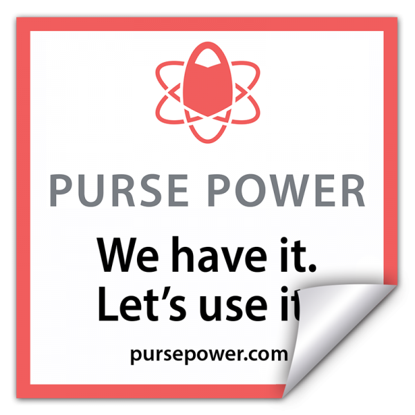 Purse Power 3" x 3" Sticker